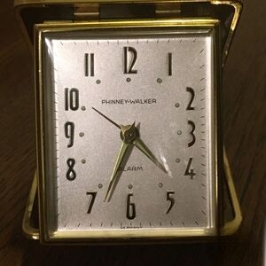 Gold and Silver Travel Alarm Clock-German Made